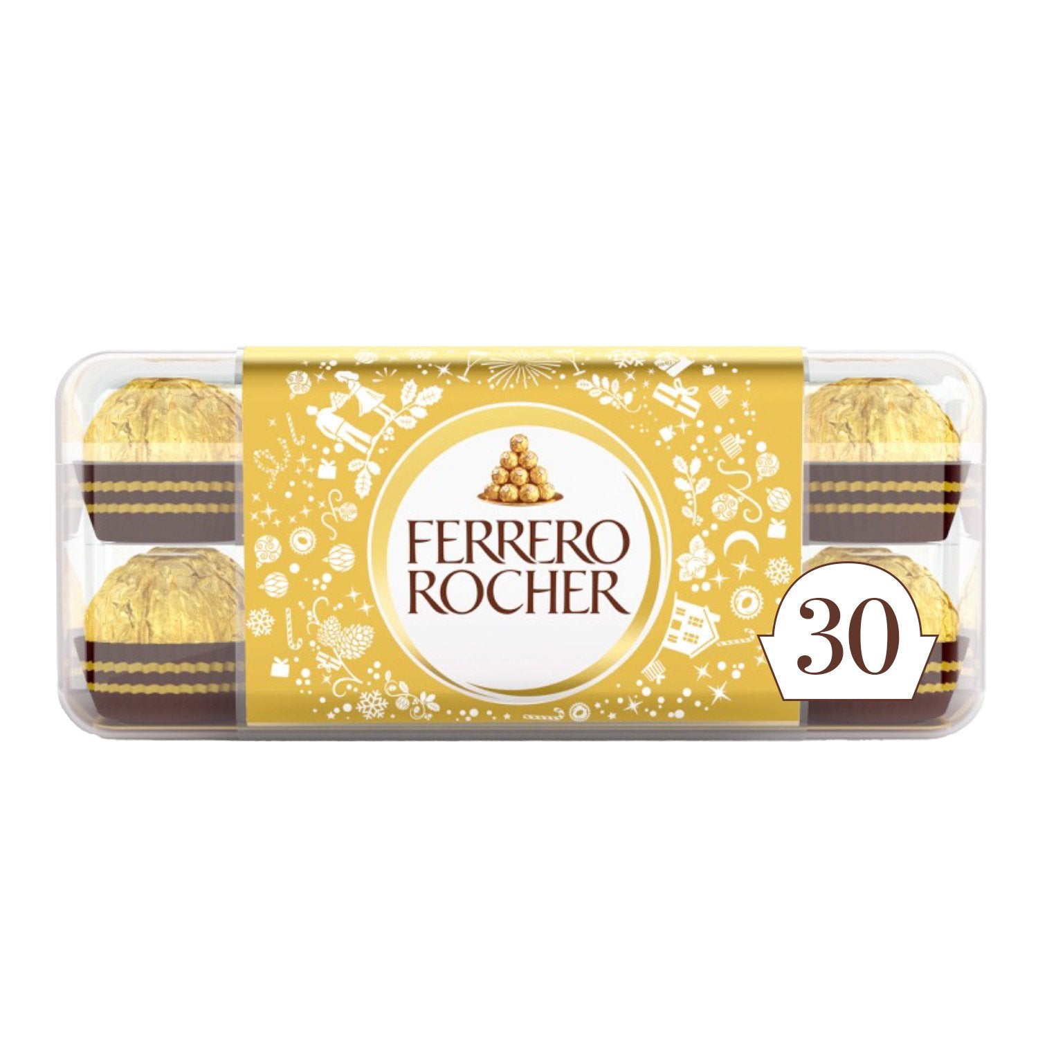 Bouchées de Chocolat Lait Noisettes et Gaufrette FERRERO ROCHER - 30 pièces - 375g - Blaiche